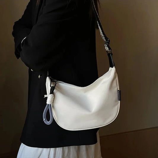 Sling Crossbody Bag for Women Portable Travel Dumpling Bag With Adjustable Strap for Sports Festival Workout Peaceful Pleasures Health and Wellness