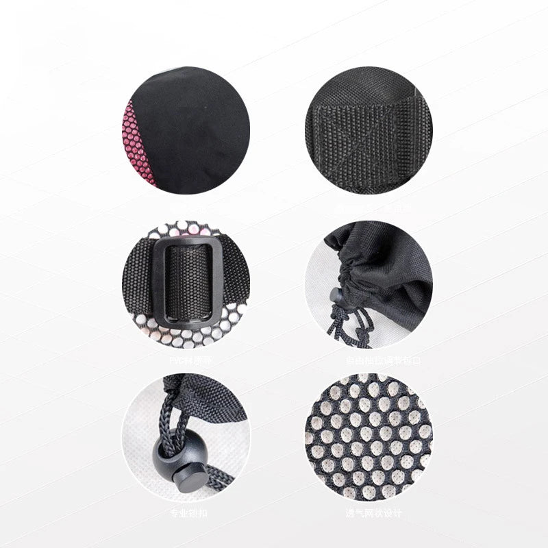 Nylon Mesh Yoga Mat Bag Carrier with Adjustable Strap Yoga Mat Carrier Peaceful Pleasures Health and Wellness