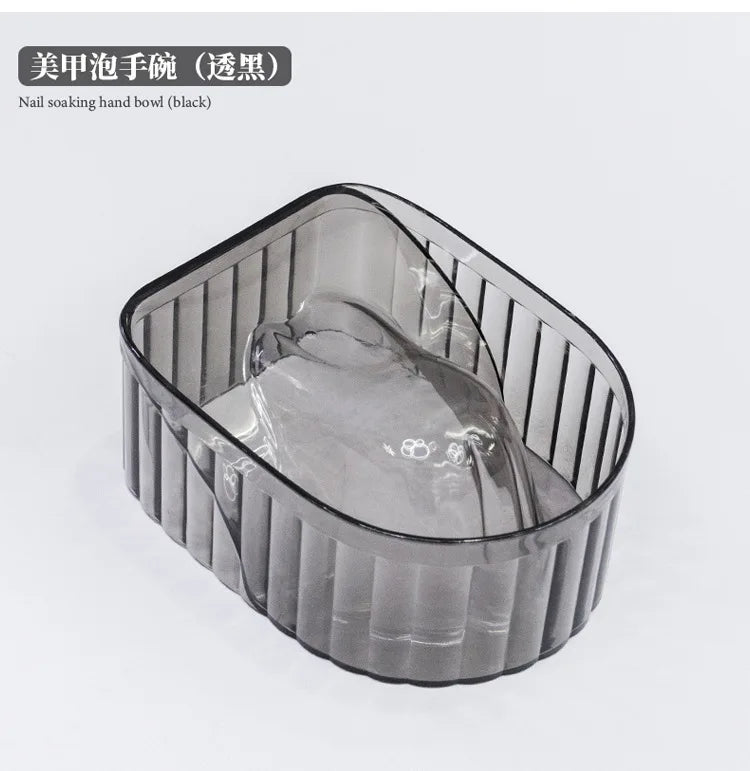 Nail Art Hand Wash Remover Soak Bowl Acrylic Nail Supplies DIY Salon Nail Spa Bath Treatment Manicure Tools Peaceful Pleasures Health and Wellness 1pcs-2