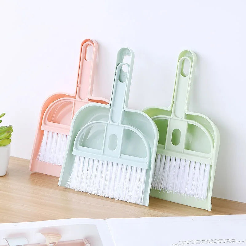 BOOTEELY A Suit Of Mini Small Broom On The Desktop Pets Home Keyboard Brush Plastic Shovel Brush Pet Cleaning Hanging Storage ﻿ Peaceful Pleasures Health and Wellness