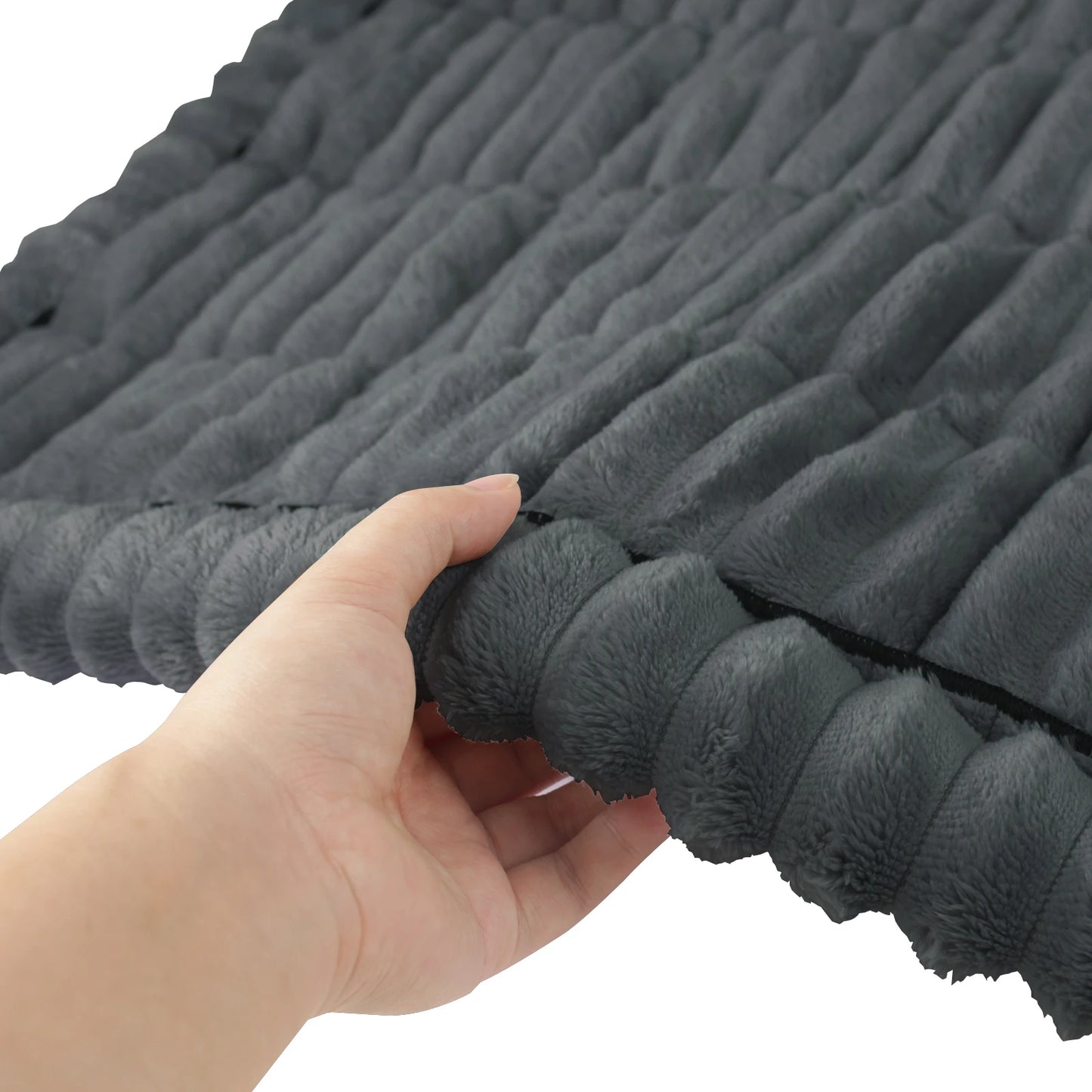 New Corduroy Sofa Towel Winter Warm Thickening Plush Universal Cushion Couch Cover L-shaped Sectional Anti-slip Modern Slipcover Peaceful Pleasures Health and Wellness Deep Grey 1pc 70x180CM