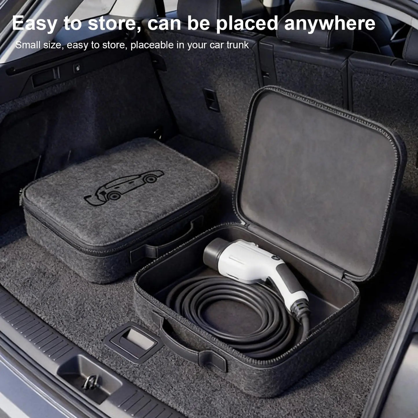 EV Charger Storage Bag – Waterproof Shockproof Organizer