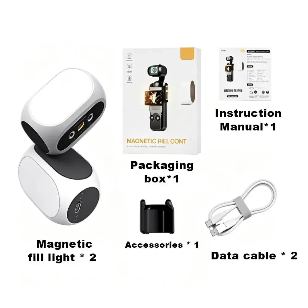 LED Light for DJI OSMO Pocket 3 Magnetic Fill Light Action Camera Adjustable Photography Lighting for DJI OSMO Pocket 4 Peaceful Pleasures Health and Wellness 01