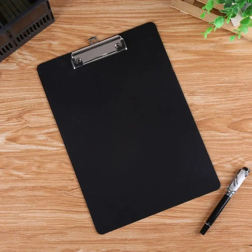 With Low Profile Gold Clip A4 Writing Clipboard Writing Sheet Pad Document Folder A4 Paper Organizer Translucent Writing Tablet Peaceful Pleasures Health and Wellness black