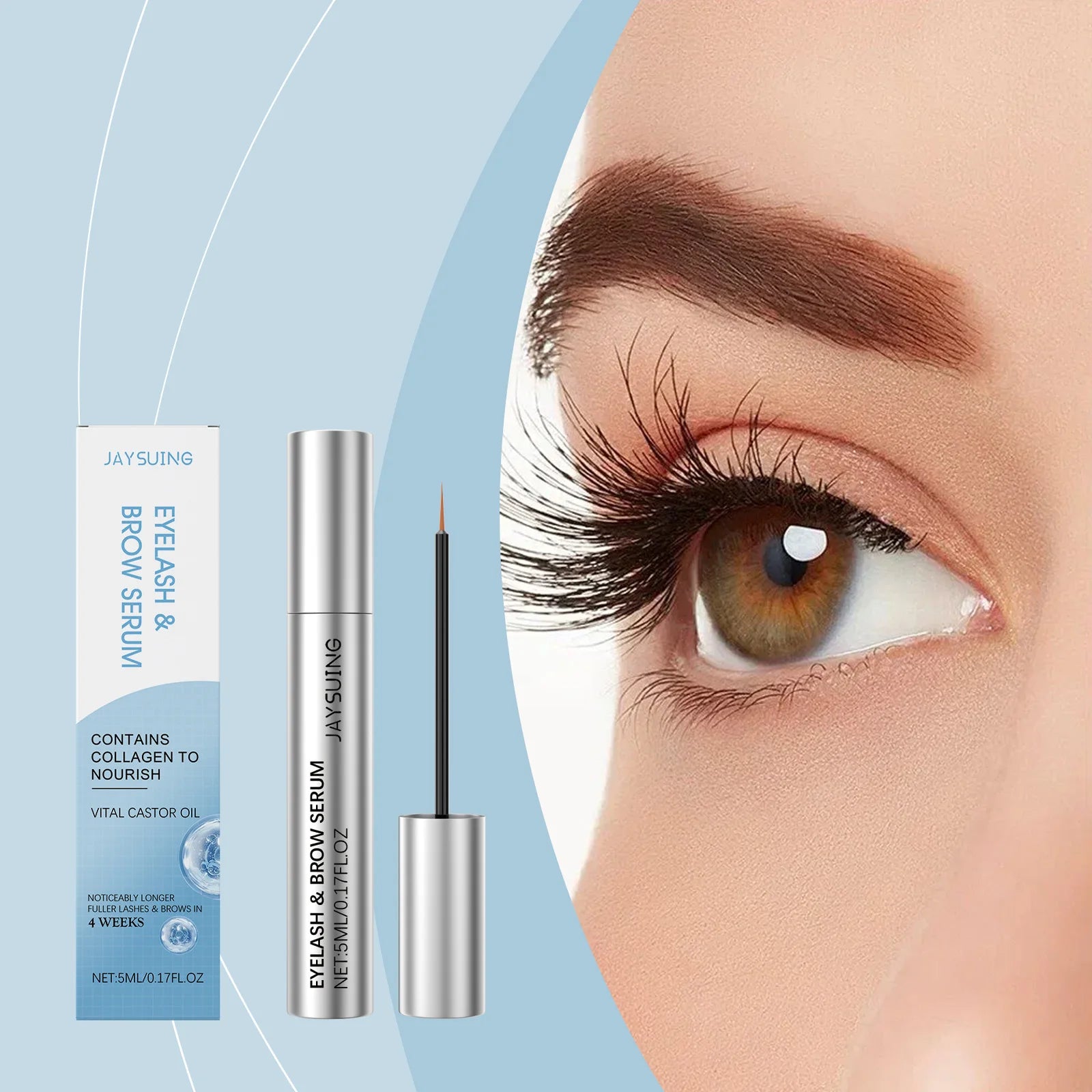 Eyelash Growth Serum Natural Ingredient Thicker Curling Lashes Lengthening Lifting Nourishing Moisturize Eyebrows Enhancer Serum Peaceful Pleasures Health and Wellness