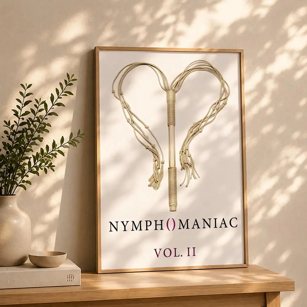 Movie-Nymphomaniac Poster HD Self Adhesive Waterproof Wall Art Ideal for Home Office Dorm Bedroom Great Gift Peaceful Pleasures Health and Wellness White7 50X70cmNoframe