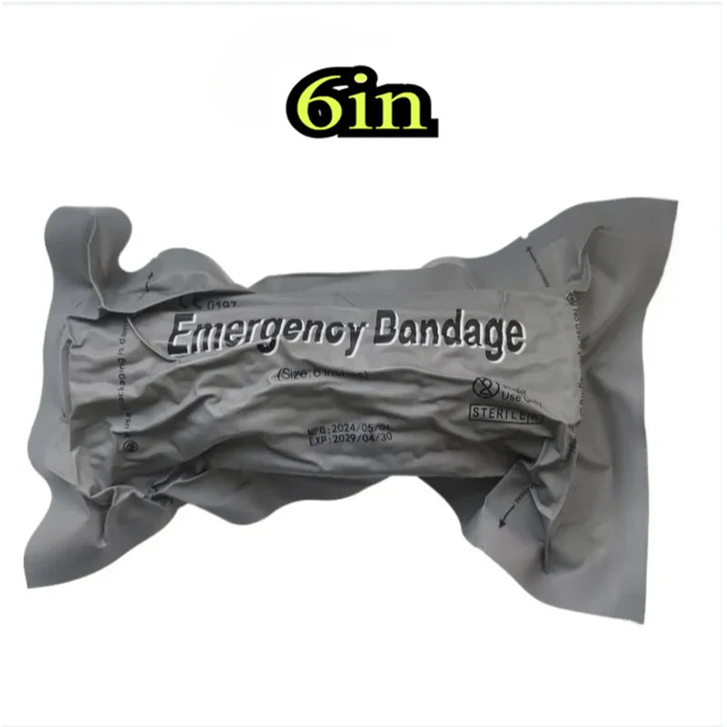 10pcs 4/6inch Medical Trauma Kit Israeli Bandage Emergency Security Protection Hiking Wound First Aid IFAK Trauma Peaceful Pleasures Health and Wellness 1pcs 6in