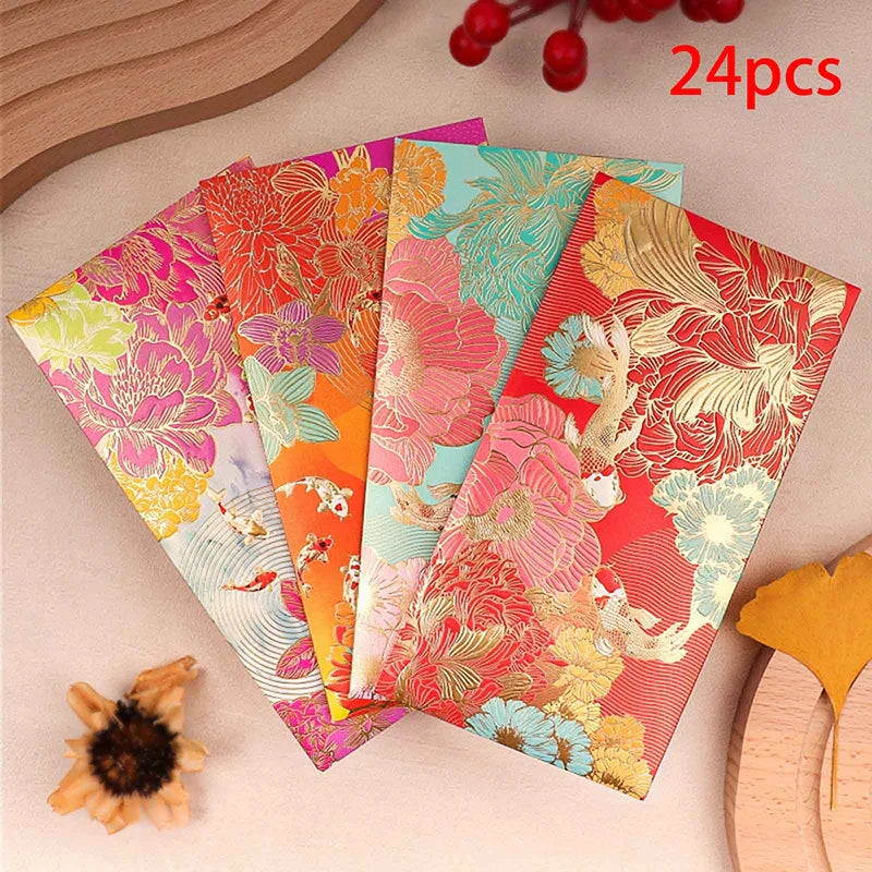 Koi Lucky Red Envelopes Set of 6 | Spring Festival & Wedding