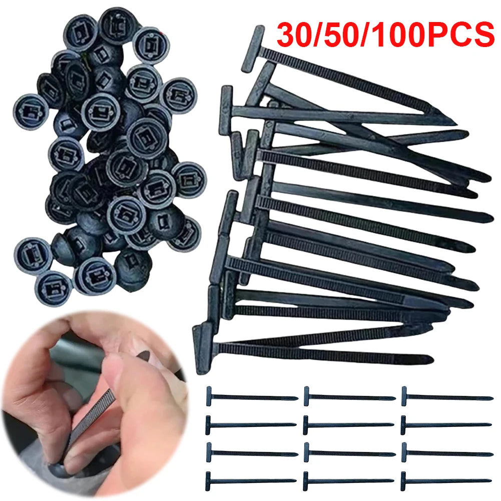 Nylon Universal Cable Tie Buckle-Heavy Duty Zip Ties Holder with Pin & Button Design Plastic Cable Ties Tool Fasteners Car Body Peaceful Pleasures Health and Wellness