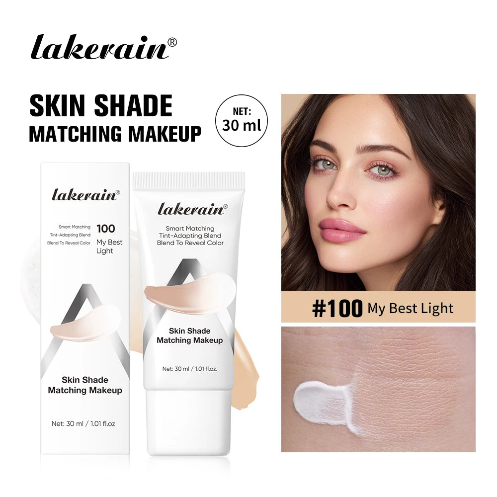 Lakerain Color Changing Liquid Foundation Brightening Moisturizing Skin SPF 15 Sunscreen Natural Even Skin Tone Slight Concealer Peaceful Pleasures Health and Wellness Light