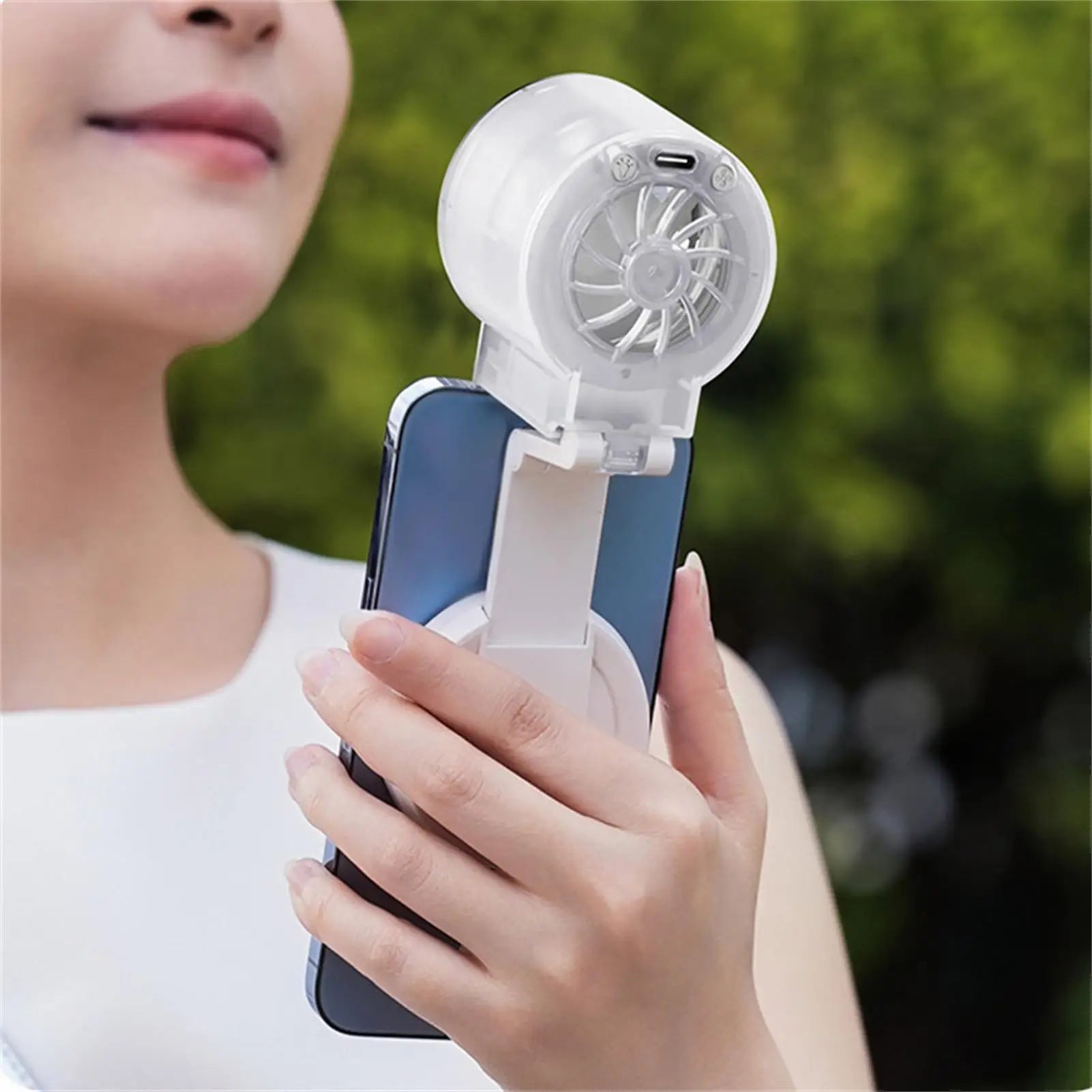 Personal Fan With Lights Rechargeable Magnetic Cooling Battery Operated Mini Fan Handheld For Women Men Kids Home Bedroom Office Peaceful Pleasures Health and Wellness