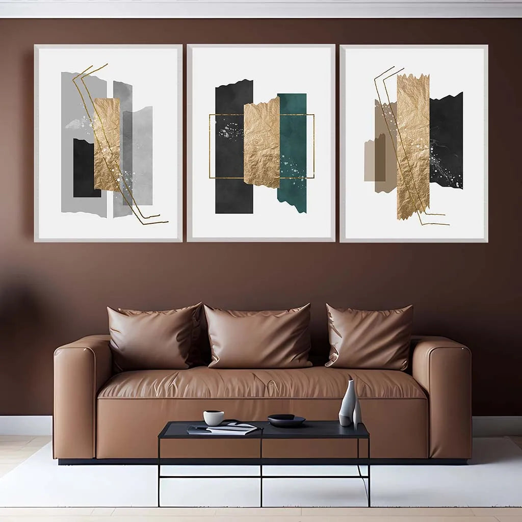 Abstract Geometric Canvas Wall Art | Modern Luxury Poster Print Canvas Wall Art Print Peaceful Pleasures Health and Wellness