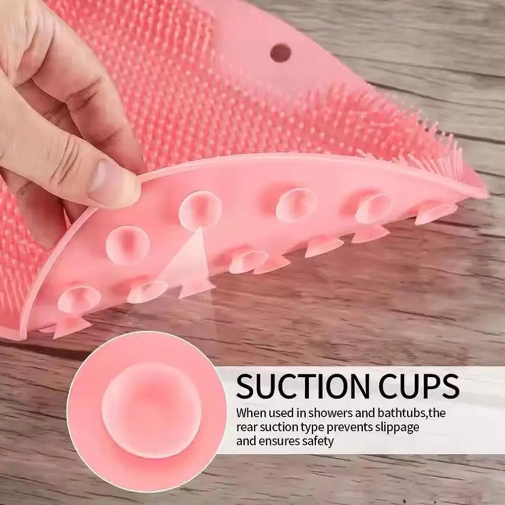 Non-Slip Shower Foot Scrubber Mat with Massage Bristles