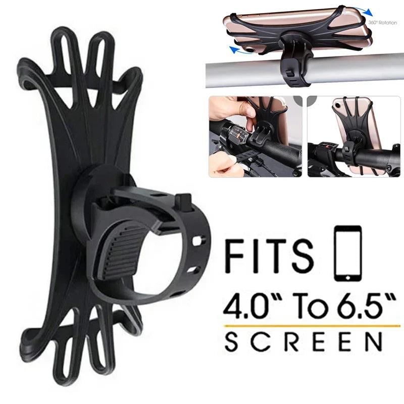 360° Rotatable Bike & Motorcycle Phone Mount | Universal Holder Bike Phone Mount Peaceful Pleasures Health and Wellness