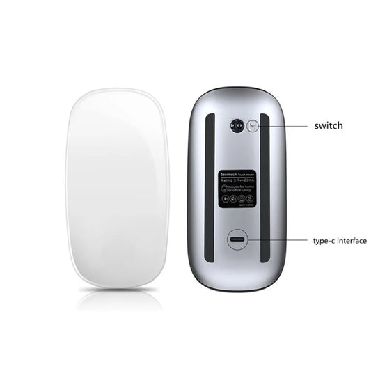 BLACK/WHITE Bluetooth 5.0 Wireless Mouse Silent Multi Arc Touch Mice Ultra-Thin Magic Mouse For Laptop Ipad Mac PC Macbook Peaceful Pleasures Health and Wellness
