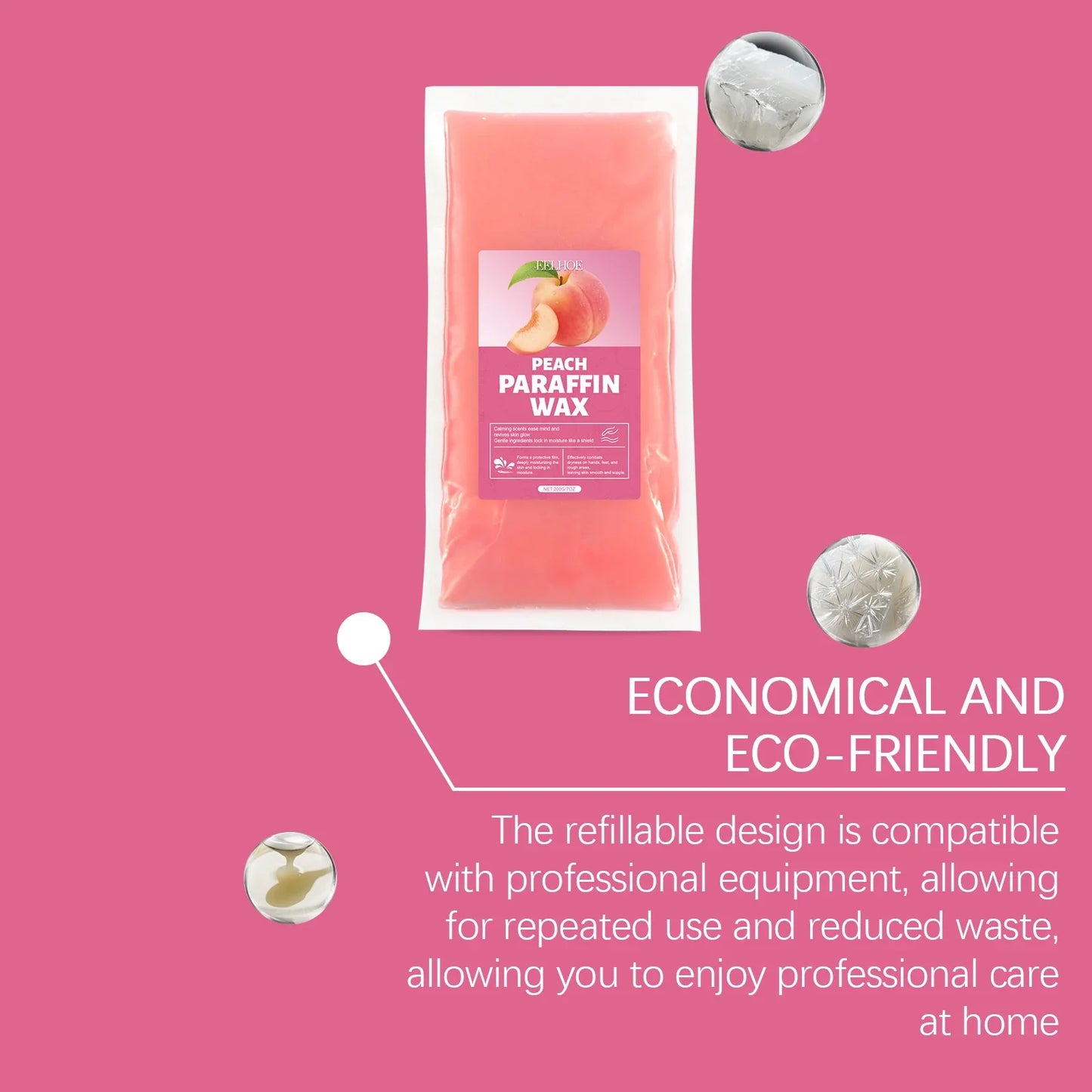 Eelhoe Peach Paraffin Hand & Foot Wax Mask – Moisturizing Spa