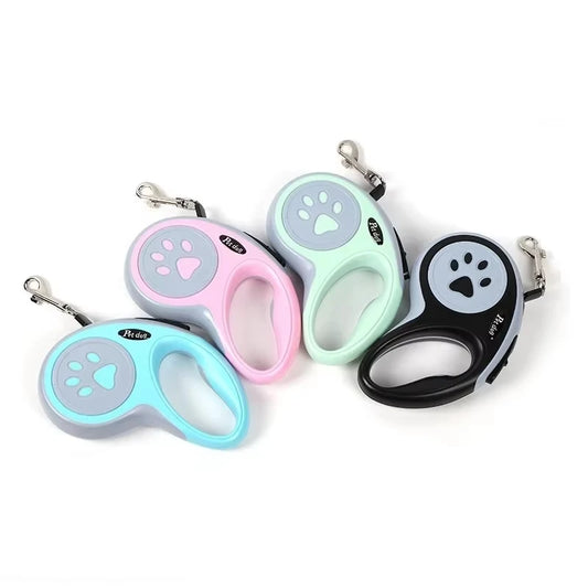 Retractable Dog Leash 3m 5m Dog Paw Design Strong Nylon Rope For Small Medium Large Dogs Puppy Yorkies Outdoor Walking Pet Peaceful Pleasures Health and Wellness