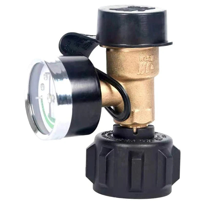 A36T-Propane Tank Gauge With POL Connection 5-100 LB Pressure Valve Propane Tank Pressure Test Instrument Tools Peaceful Pleasures Health and Wellness