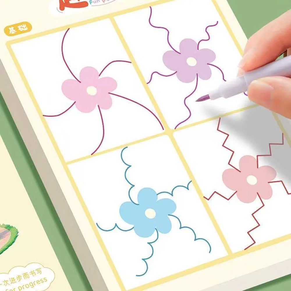 35 Sheets Fun Pen Control Tracing Workbook Kids Preschool Early