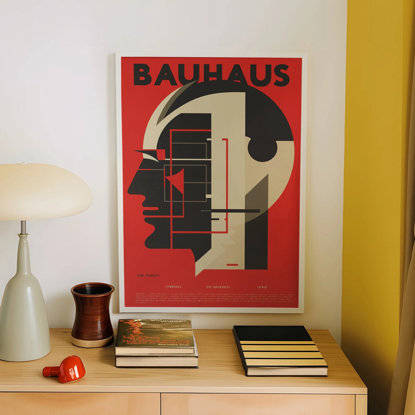 Modern Bauhaus Spirit Canvas Wall Art Print | Home Decor