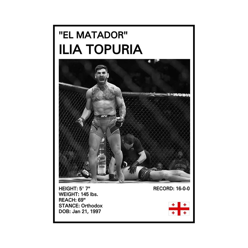 Boxing Legends Black & White Canvas Wall Art – Gym Home Decor