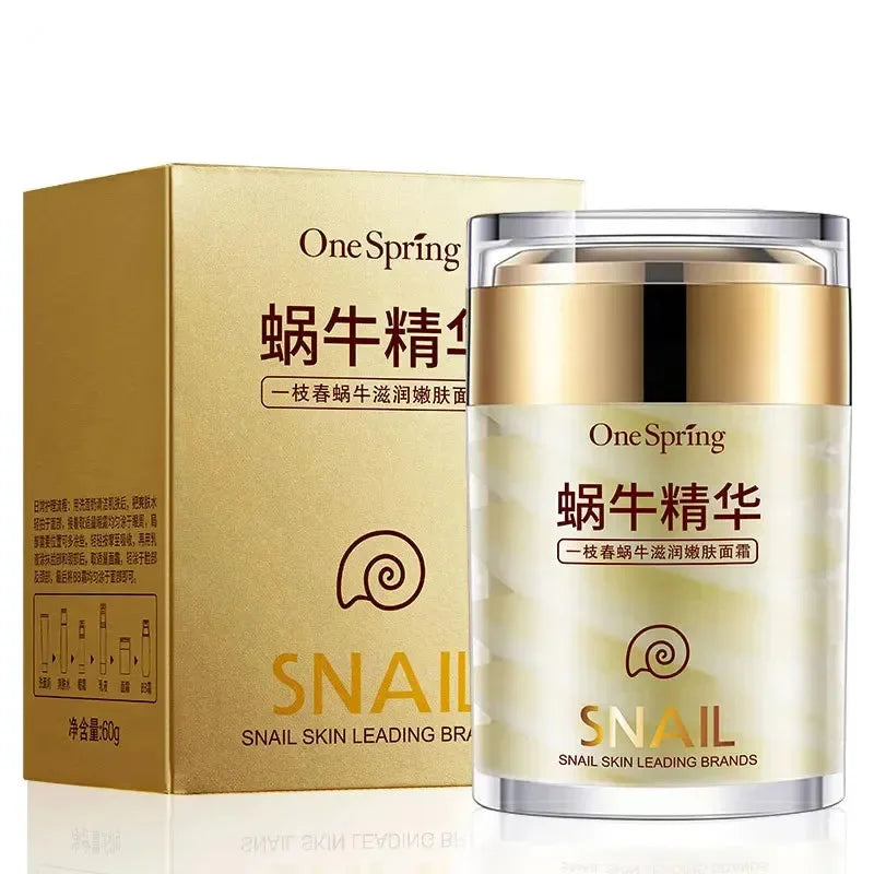 Snail Anti Wrinkles Face Cream Anti Aging Firming Skin Retinol Eye Massage Roller Fade Dark Eye Circles Eye Bag Serum Products Peaceful Pleasures Health and Wellness Snail Face Cream
