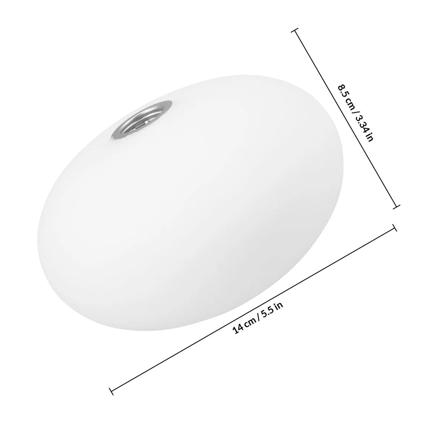 Modern Oval Glass Lampshade for G9 Fixtures Table Wall Sconces Warm Lighting Atmosphere Elegant Flat Design Glass Lamp Shade Peaceful Pleasures Health and Wellness