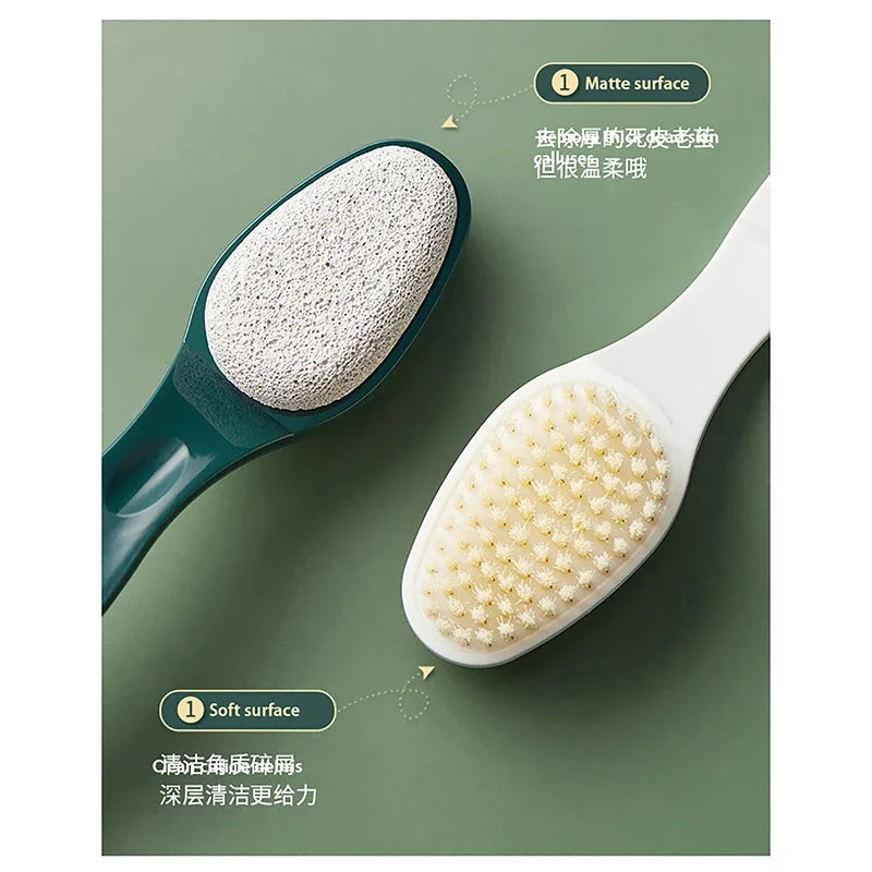 2-in-1 Pumice Stone Foot Scrubber Brush | Pedicure Tool Foot Scrubber Tool Peaceful Pleasures Health and Wellness