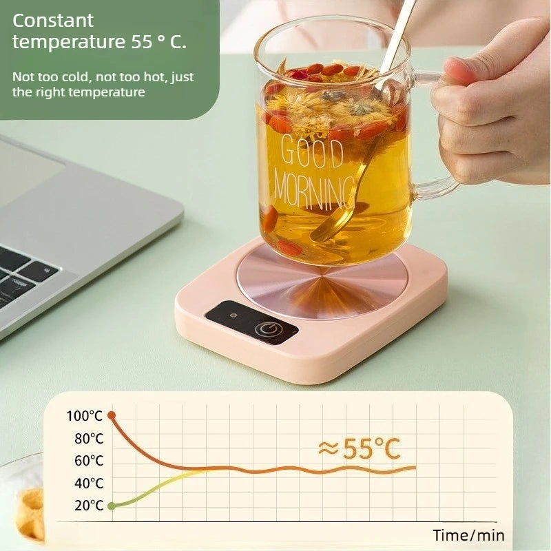 Smart 55 Degrees Warm Cup Warmer EU US Plug 220V 110V Insulated Heating Pad Heating Coaster for Milk Coffee Office Tea Home Use Peaceful Pleasures Health and Wellness