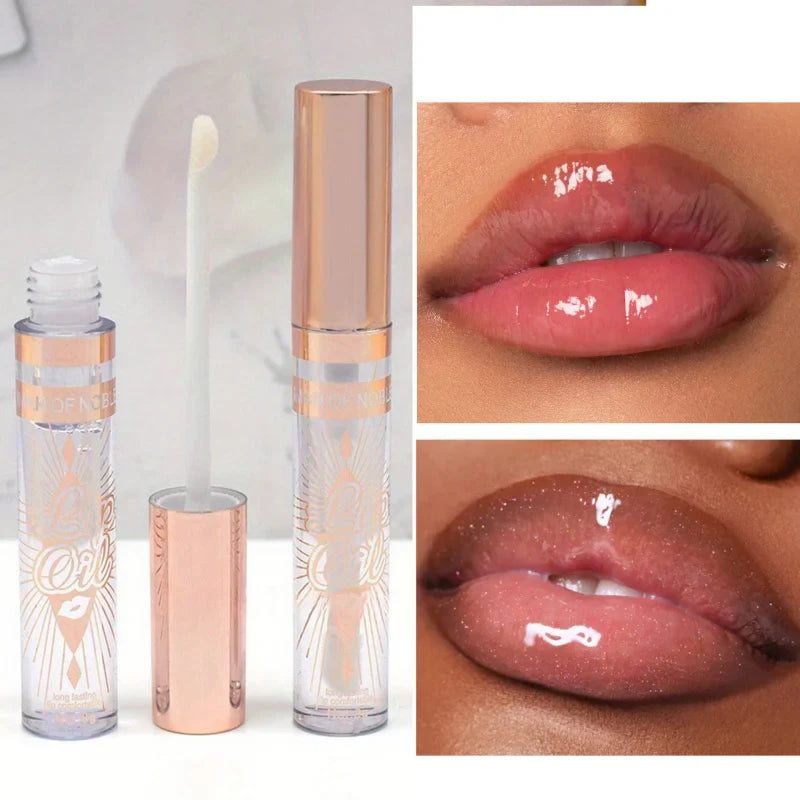 IMAN OF NOBLE 6-Piece Lip Oil Set – Clear Moisturizing Lip Gloss