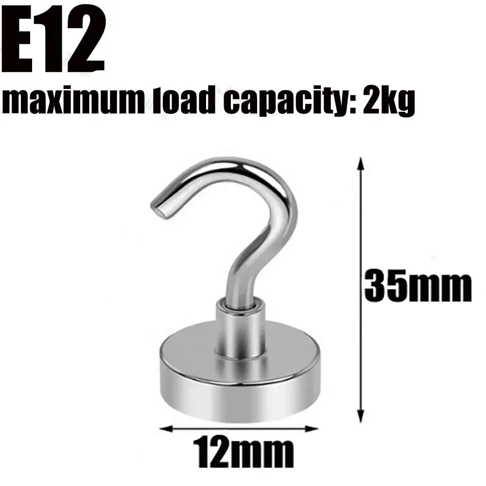 NdFeB Magnetic Hooks 5/10 Pack – Strong Wall Hooks for Home Magnetic Wall Hooks Peaceful Pleasures Health and Wellness E12 1PC