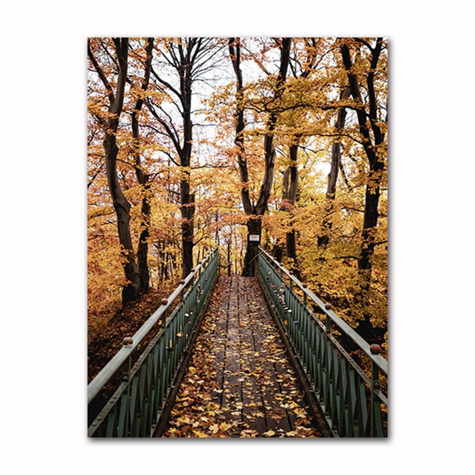 Autumn Landscape Canvas Wall Art | Nature Scenery Animal Print Canvas Wall Art Peaceful Pleasures Health and Wellness 60297-07 20x30cm Unframed