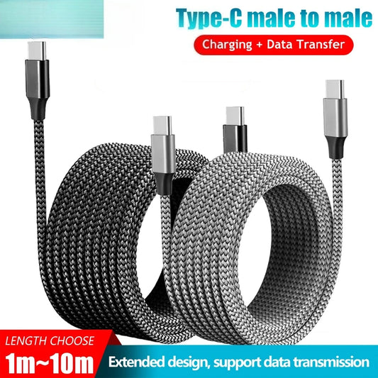 60W USB-C to USB-C Fast Charging Cable | Nylon Braided 1M–8M