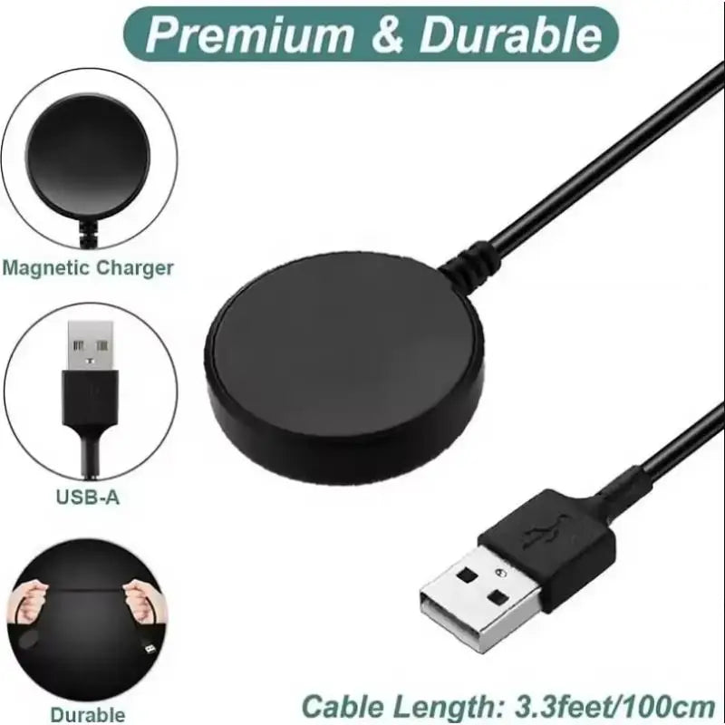 Portable Magnetic Watch Wireless Charger USB Cable Fast Charging Dock Station For Samsung Galaxy Watch 8 7 6 5pro 5 4 3 Active 2 Peaceful Pleasures Health and Wellness