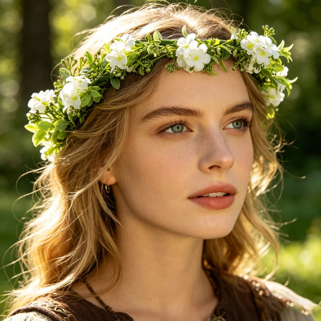 Bohemian Wreath Imitation Flower Hairband Women Fashion Wedding Hair