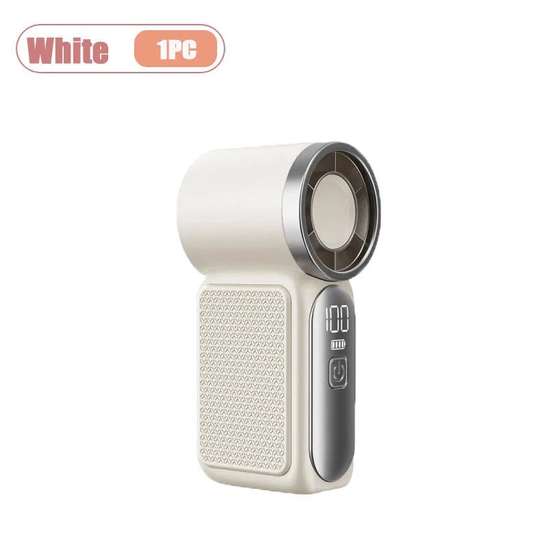 Turbo Mini Handheld Fan USB Rechargeable | 100-Speed Control