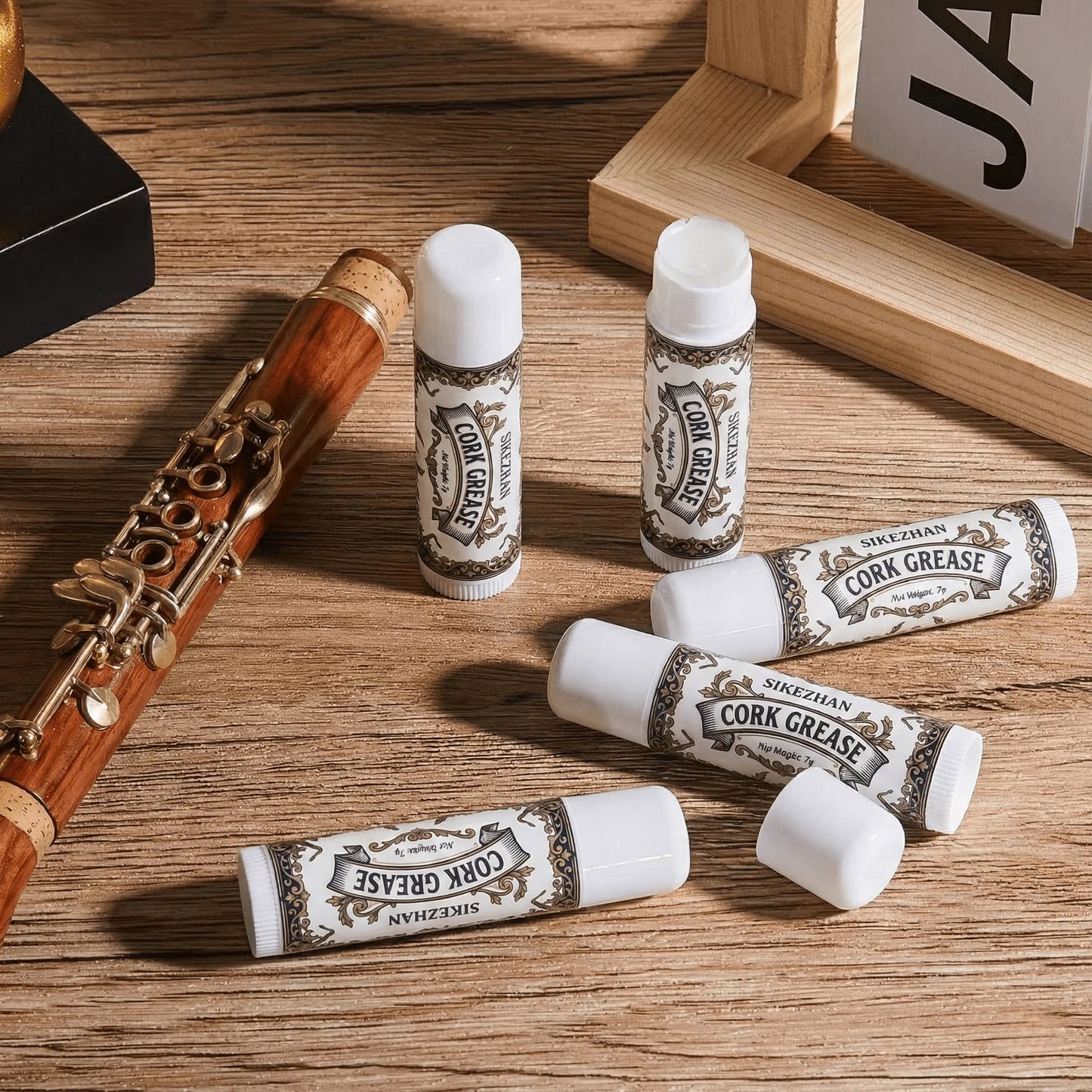 Premium Cork Grease for Clarinet Saxophone Oboe Bassoon. Odorless Woodwind Instrument Lubricant. Smooth Maintenance Care Tube Peaceful Pleasures Health and Wellness