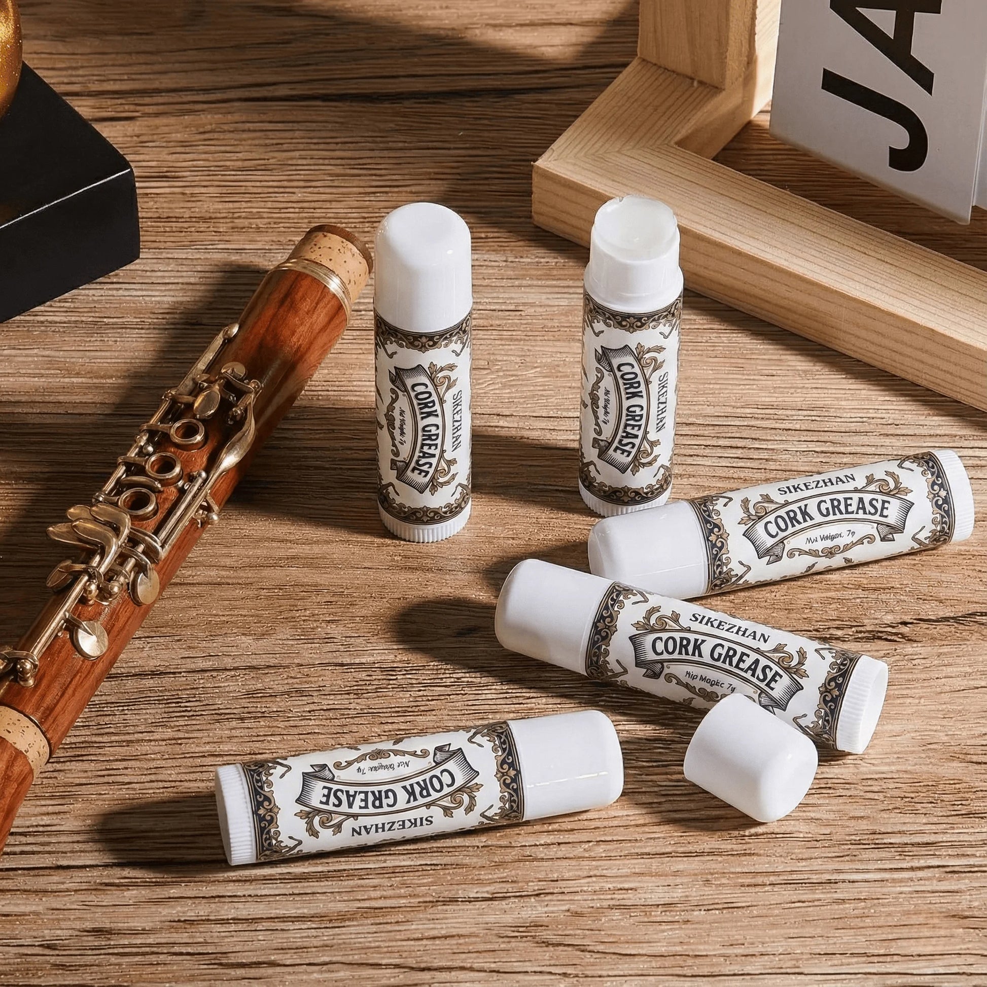 Premium Cork Grease for Clarinet Saxophone Oboe Bassoon. Odorless Woodwind Instrument Lubricant. Smooth Maintenance Care Tube Peaceful Pleasures Health and Wellness