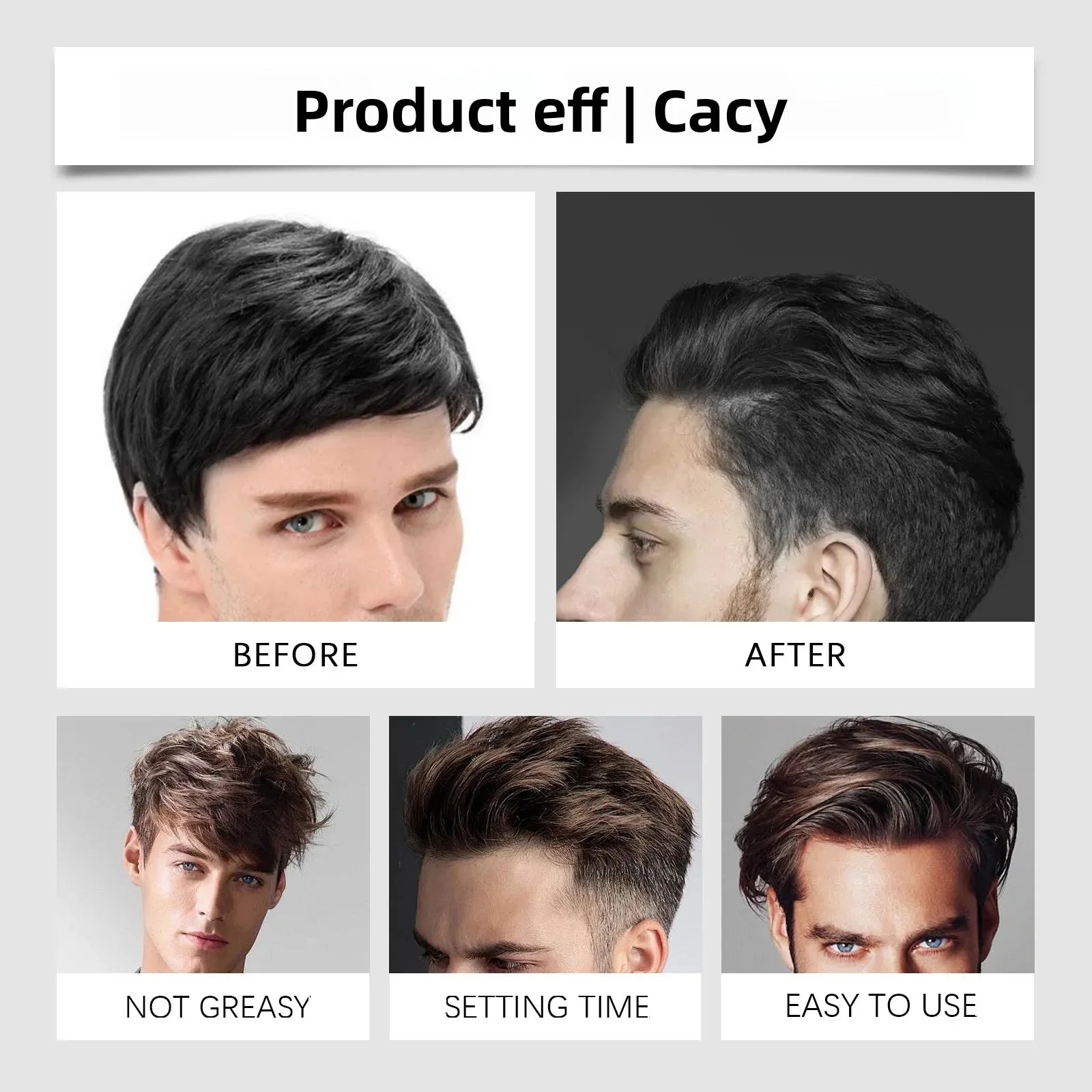 East Moon Styling Hair Wax Men's Hair Lasting Styling Hair Wax Refreshing Fluffy Salon Keep Hair Style Hair Puff Hair Styling Peaceful Pleasures Health and Wellness