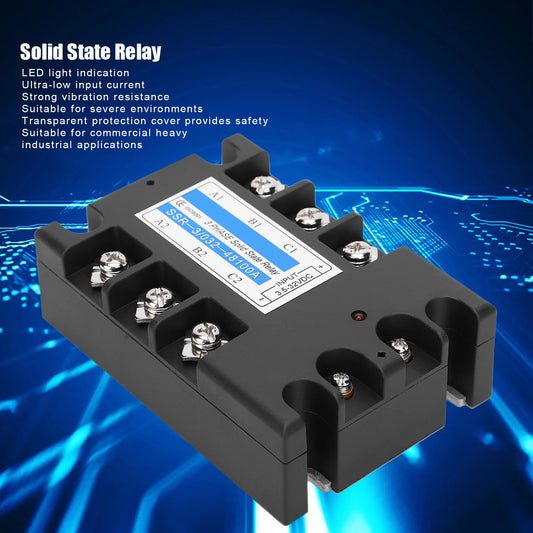 3 Phase State Relay Electric Input SSR-3 D48100 100A Controlled AC 480V State Relay 480V State Relay Module Peaceful Pleasures Health and Wellness Default Title