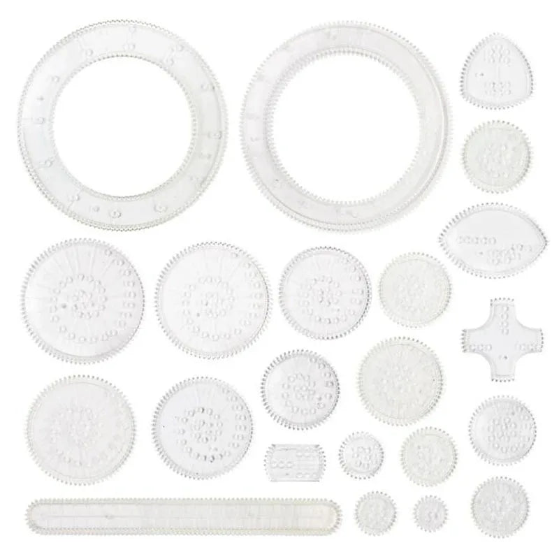 Classic Gear Wheel Spiral Circle Template Drawing Toys Children