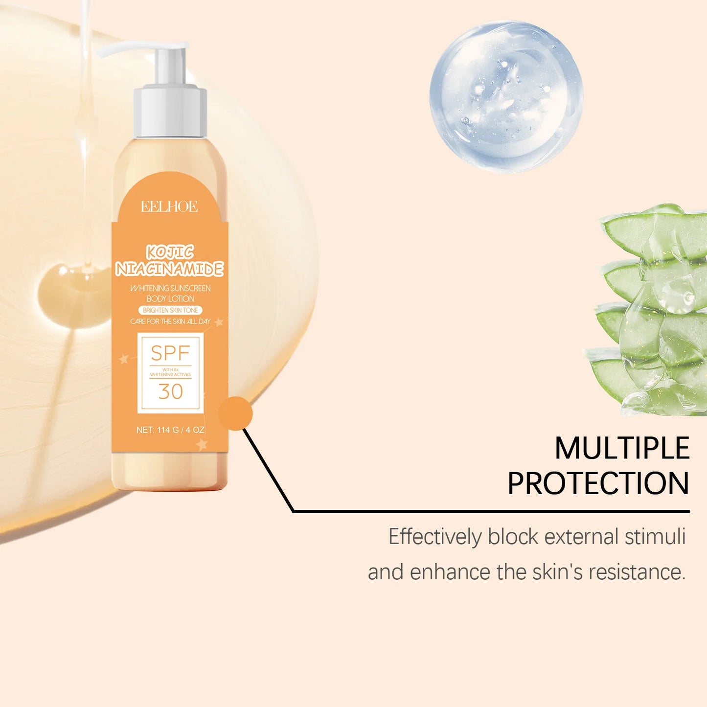 Kojic Acid & Niacinamide Brightening Body Lotion | SPF Moisturizer