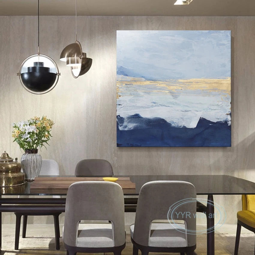 Handmade Oil Painting Home Decoration Modern Minimalist Abstract Wall Art Canvas Poster Living Room Bedroom Restaurant Picture Peaceful Pleasures Health and Wellness