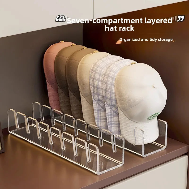 Lightweight Plastic Hat Organizer Rack Baseball Caps Peaked Caps Durable Space Saving Design for Desk Wardrobe Closet Dormitory Peaceful Pleasures Health and Wellness 2 Pcs