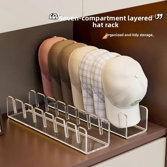 Lightweight Plastic Hat Organizer Rack Baseball Caps Peaked Caps Durable Space Saving Design for Desk Wardrobe Closet Dormitory Peaceful Pleasures Health and Wellness 2 Pcs