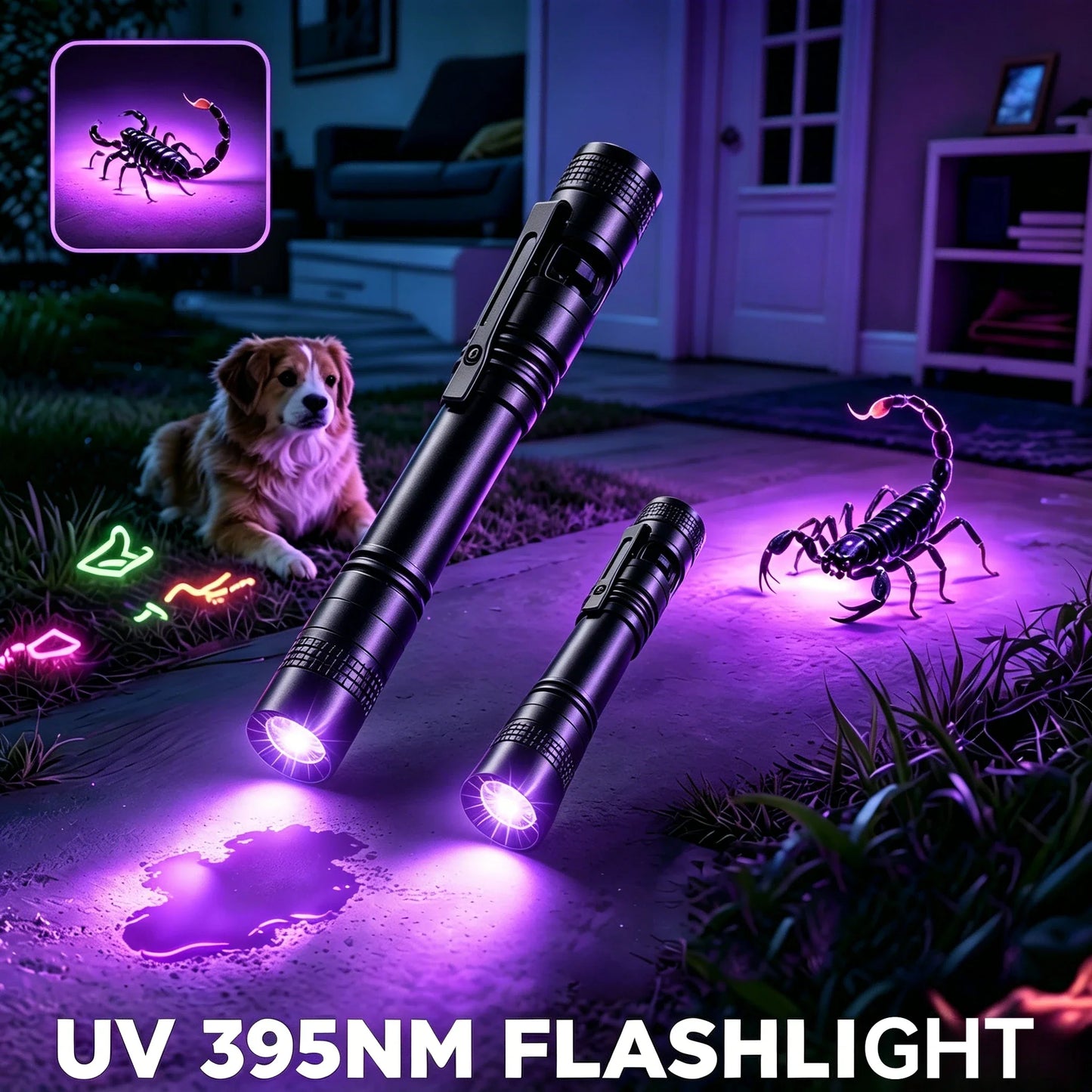 ZHIYU 395nm UV Pen Flashlight – Pet Urine & Scorpion Detector