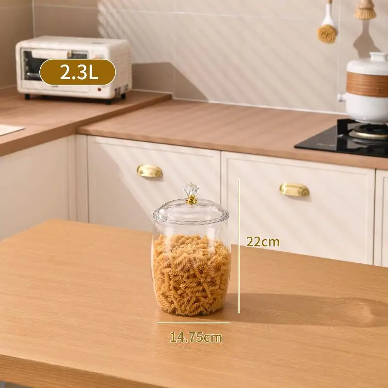 Transparent Sealed Storage Jar with Lid | Kitchen Organizer