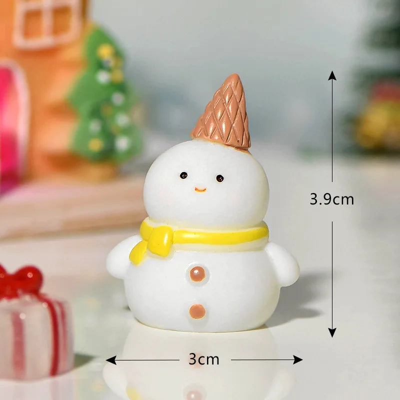 1Pcs Mini Christmas Decoration Santa Claus Snowman Moon Star Miniatures for Terrarium, Fairy Garden Figurines Home Decoration Peaceful Pleasures Health and Wellness 5