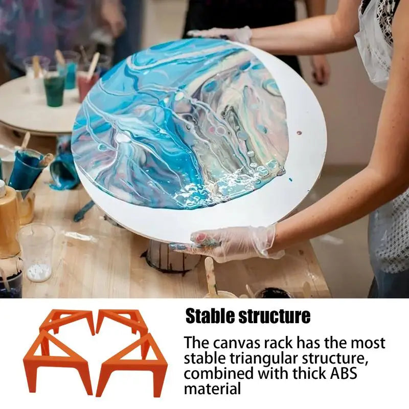 4pcs Canvas Stands for Acrylic Paints Pouring Painter Feet Risers Support Stand Paint Stands for Canvases Peaceful Pleasures Health and Wellness