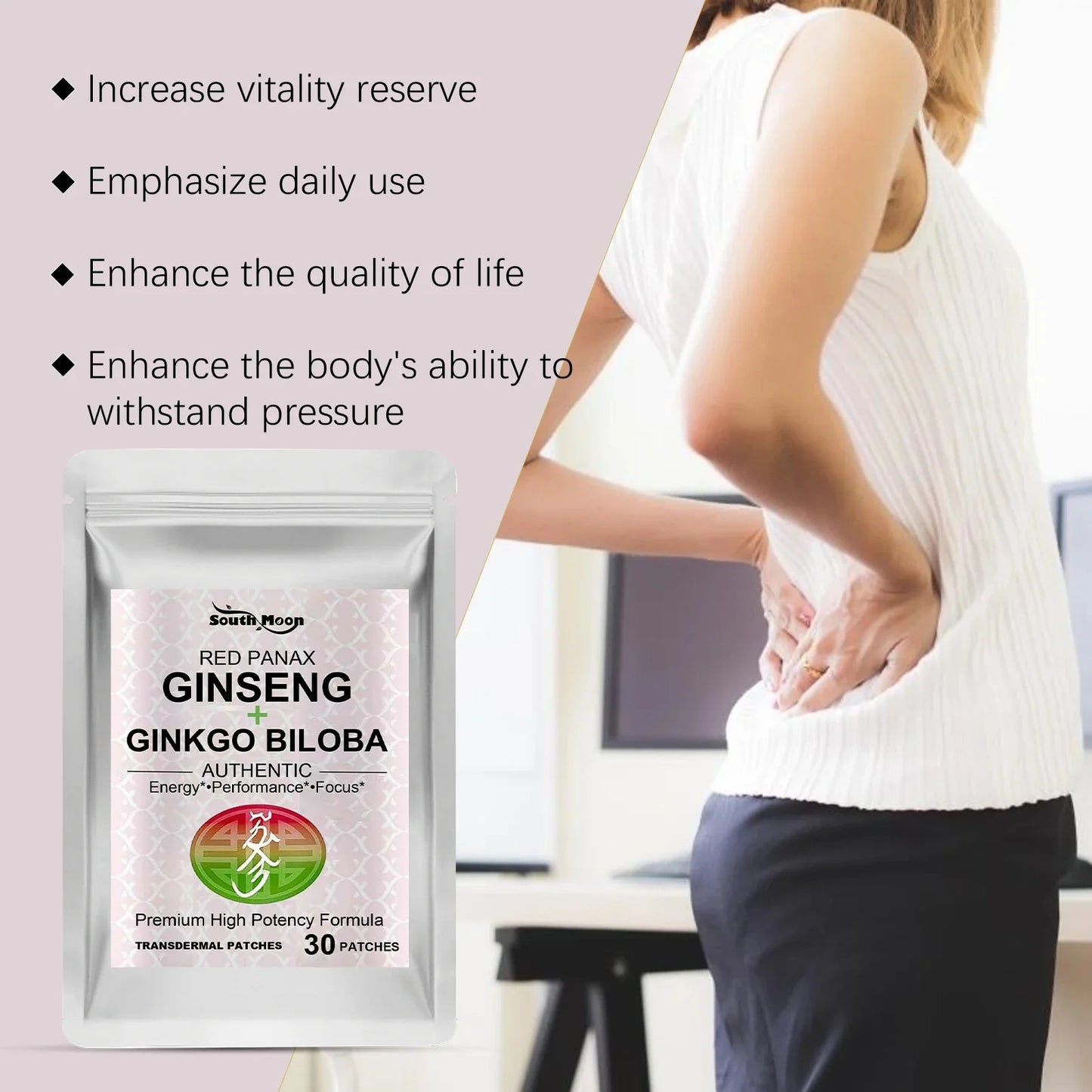 120 Herbal Body Patches – Red Ginseng, Ginkgo & Collagen
